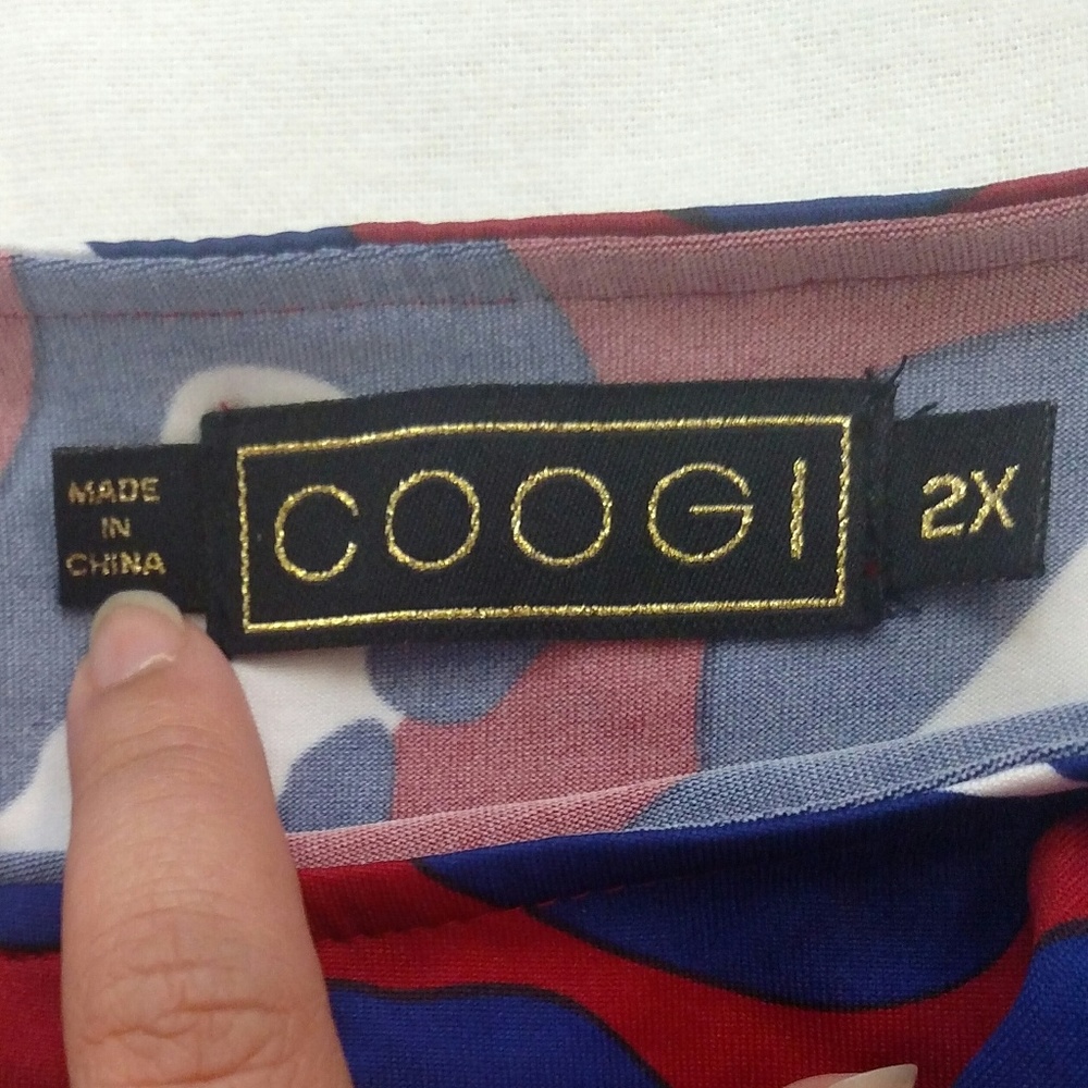 🐝COOGI PARTY DRESS SIZE 2X COLORFUL LEOPARD PRINT - Picture 4 of 8